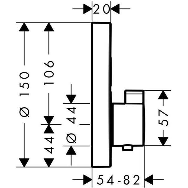 Thumbnail - hansgrohe, Badarmatur, ShowerSelect S Thermostat Unterputz für 2 Verbraucher (mattschwarz)