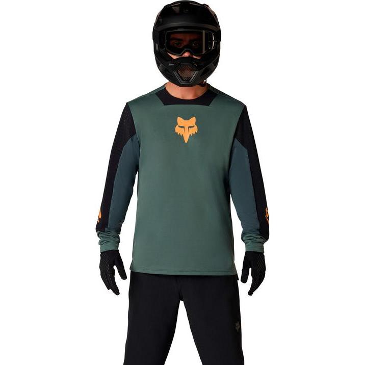 Fox, Uomini, Maglia ciclismo, Defend Ls Jersey Creation (L), Verde, L