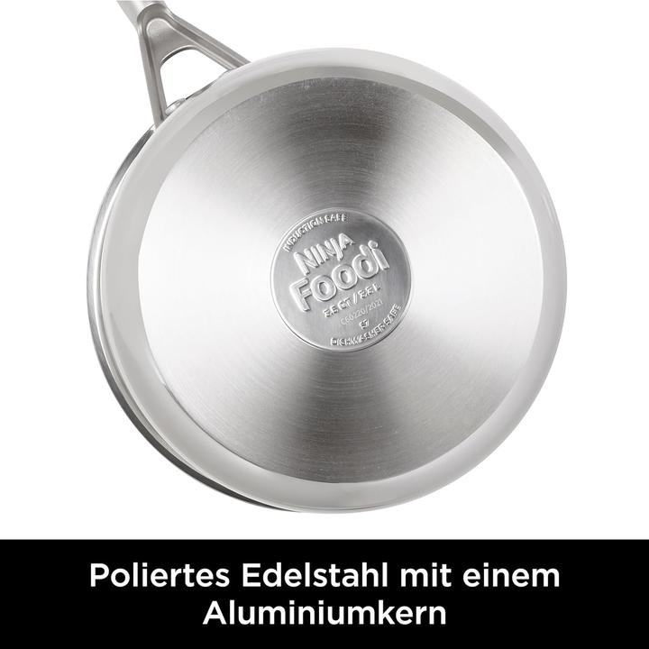 Produktbild Ninja NIA Topf-u.Pfannenset 5t.Z.ES (14 cm, Bratpfanne, Stielkasserolle, Edelstahl)