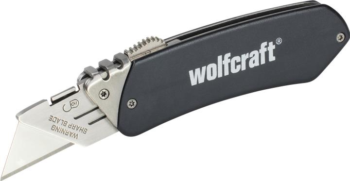 Produktbild wolfcraft 1 Alu-Freizeitmesser, einziehbare Klinge (Cutter)