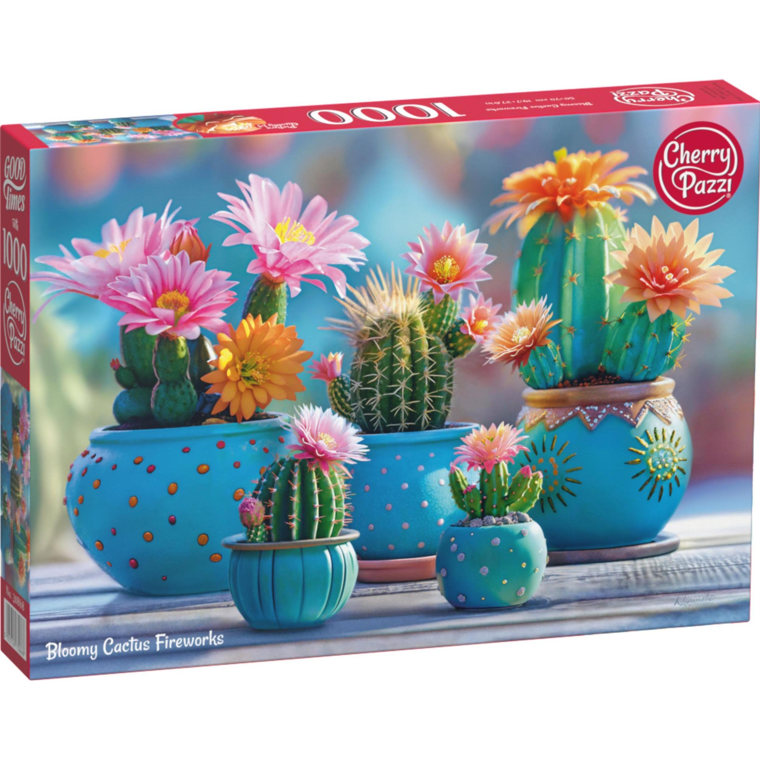 Cherry Pazzi Puzzle 1000 Teile - Bloomy Cactus Fireworks (1000 Teile)