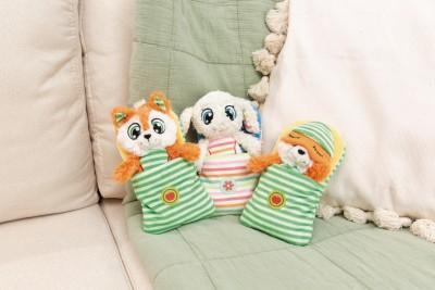 Produktbild NICI Plüschfigur Schlafmützen Schaf+Fuchs (14 cm)