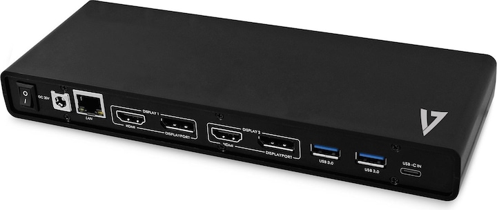 Actual product image V7 UCDDS-1E (USB-C, USB-A, 4 Ports)