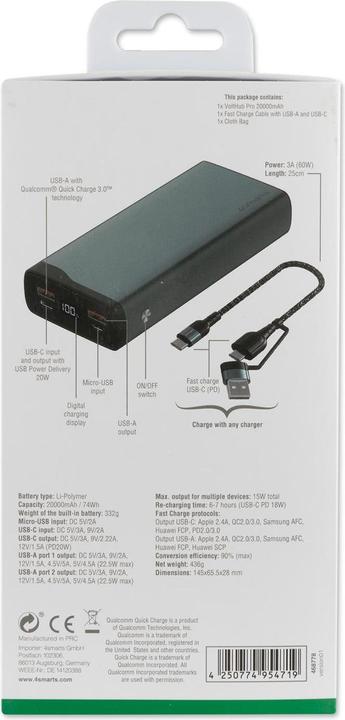 Actual product image 4smarts VoltHub Pro (20000 mAh, 20 W, 74 Wh)