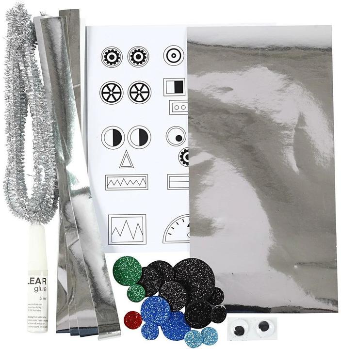 Image du produit Creativ Company Set de bricolage mini robot rouleau de papier toilette 7 pièces, argenté