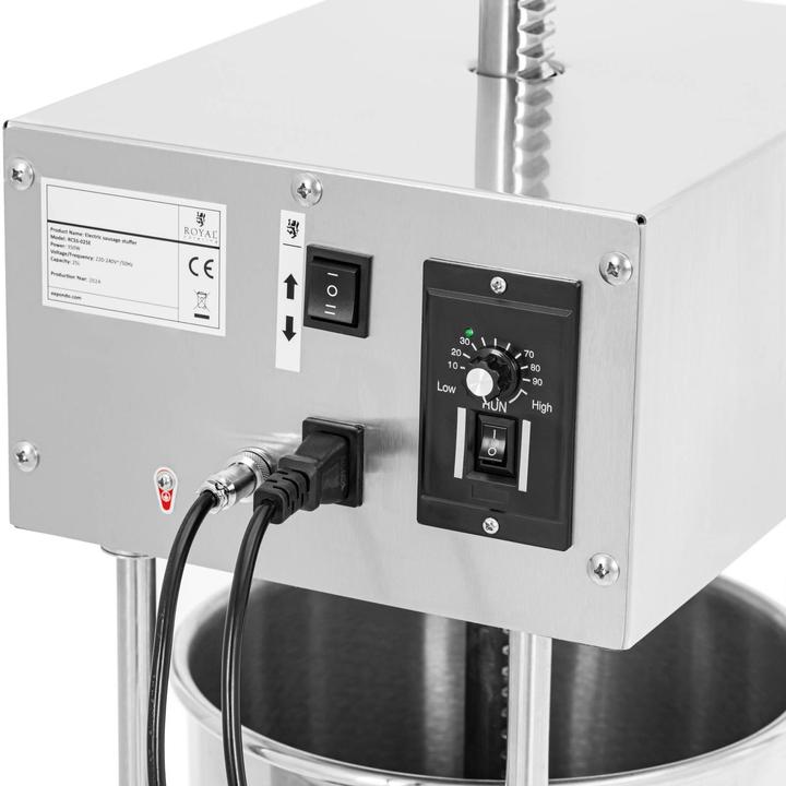Produktbild Royal Catering Wurstfüller 350 W 25 l Fusspedal Wurstfüllmaschine 4 Füllrohre Wurstmaschine