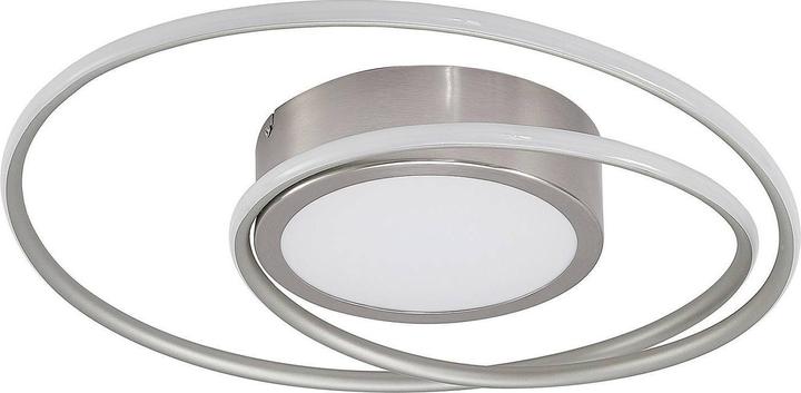 Actual product image Lindby Bovia LED ceiling lamp, CCT, dimmable, nickel (3900 lm)