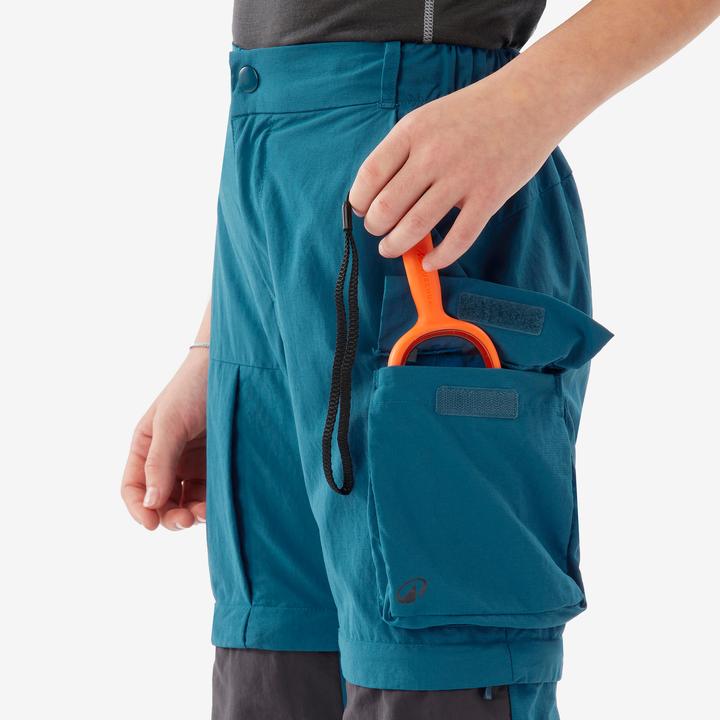 Image du produit Quechua Pantalon modulable de randonnée enfant 7-15 ans, MH500 bleu (134)