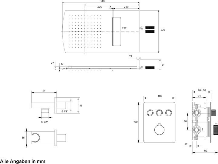 Produktbild Chris Bergen Unterputz-Duschsystem