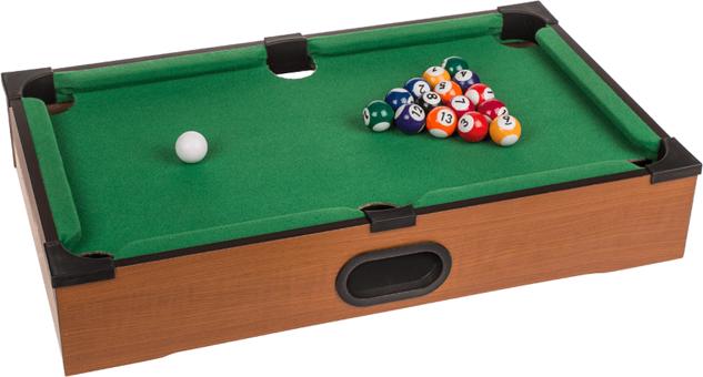 Ootb Wooden table billiards game with 2 cues, 16 balls