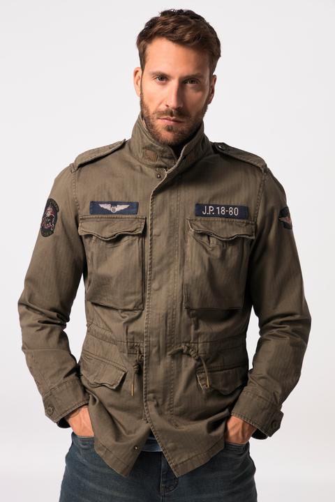 Produktbild JP1880 Fieldjacket, Baumwolljacke, Badges, Vintage Look, bis Gr. 8XL (4XL)
