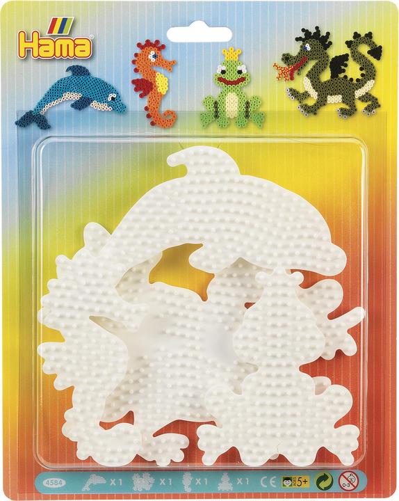 Hama Perlen Pin Plates Dolphin - Seahorse - Frog - Dragon