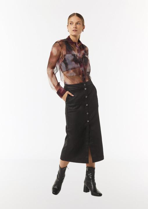 Image du produit Comma Bluse Transparente Hemdbluse aus Organza (40)