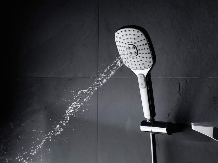 Actual product image Hansa Hansaactivejet hand shower 3 jets angular 110x120mm white chrome (3 Beam types, 15 l/min)