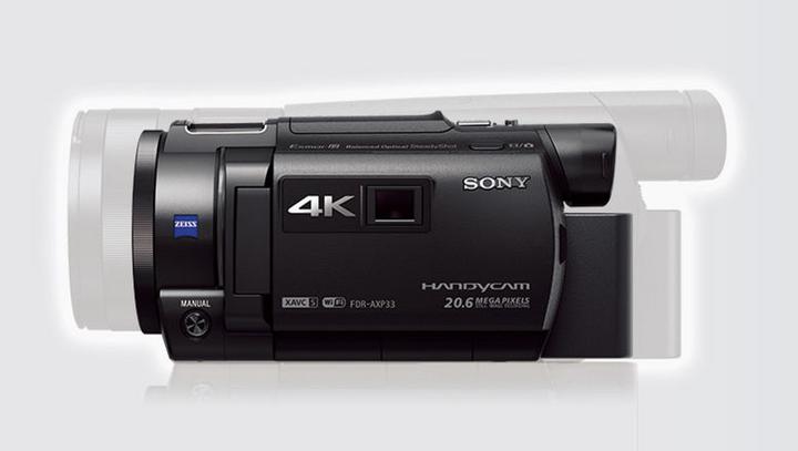 Actual product image Sony FDR AXP33 4K Handycam with integrated projector (8.29 Mpx, 25p, 10 x)