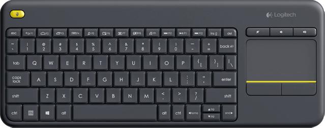 Logitech Wireless Touch Keyboard K400+ 920-007133 (Eng. Int., Kabellos)