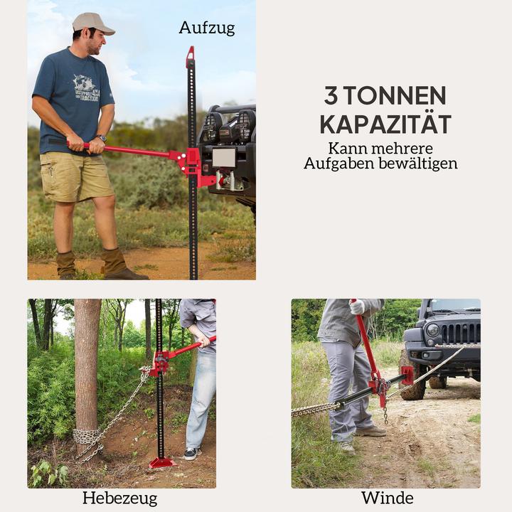 Produktbild Homcom Wagenheber Stahl Rot