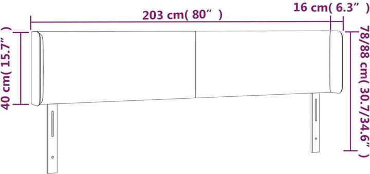Produktbild VidaXL Raya (203 x 16 x 88 cm)