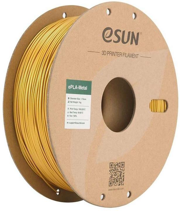 Actual product image eSUN ePLA-Metal Gold Filament 1.75mm 1Kg (PLA+, 1.75 mm, 1000 g, Gold)