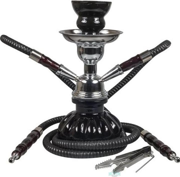 Kulu Sahbi Shisha 24 cm Two Hoses Black (24 cm)