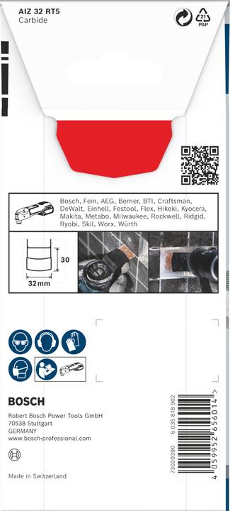 Productafbeelding Bosch Professional Zubehör PRO AIZ 32 RT5 mes voor multifunctioneel gereedschap, 2,5 x 32 mm