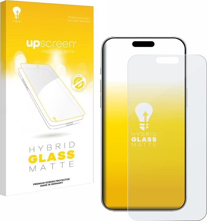 Actual product image upscreen Protective glass Protective film glass Film screen protector matt (1 Piece, Apple iPhone 16 Pro Max)