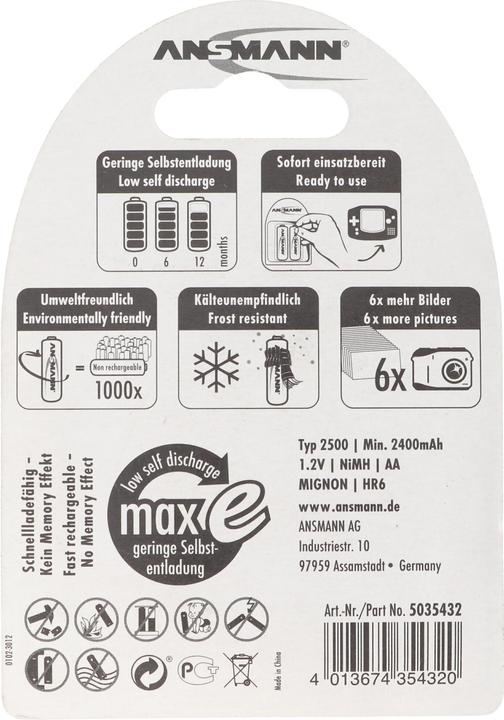 Produktbild Ansmann AA (2 Stk., AA, 2500 mAh)