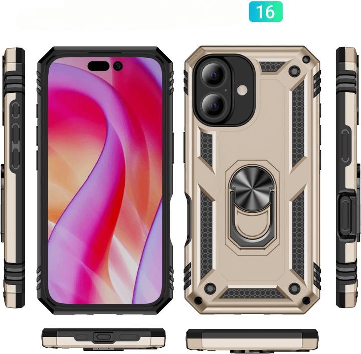 Immagine prodotto Cover-Discount iPhone 16 - Robusta cover posteriore con kickstand (Apple iPhone 16)