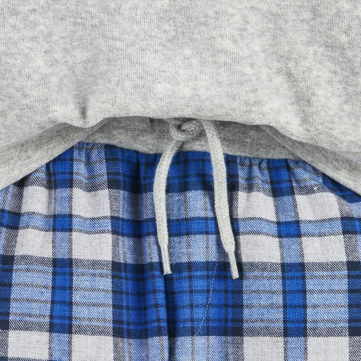 Produktbild La Redoute Collections Pyjama mit Botschaft und karierte Hose (140)