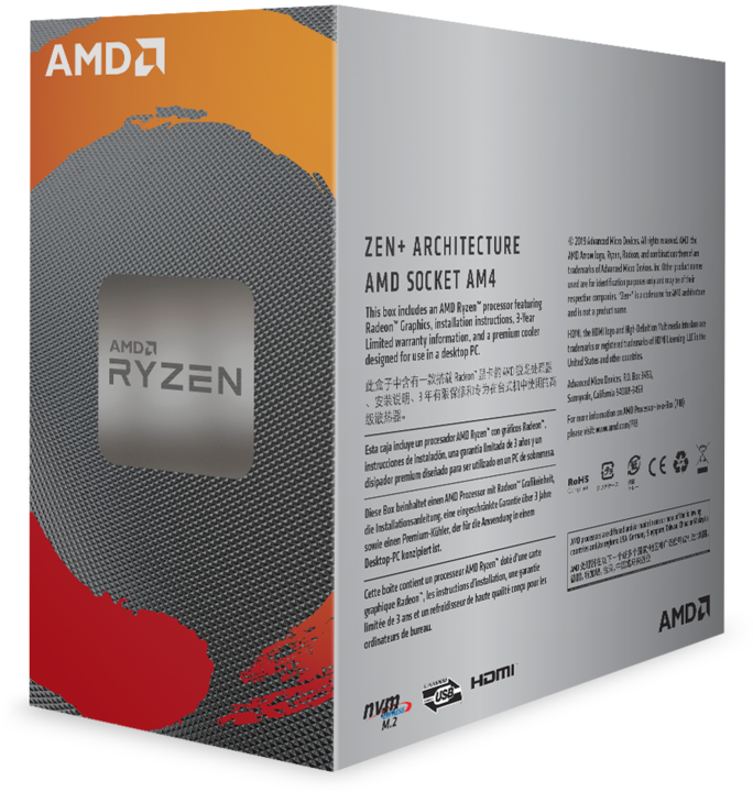 Produktbild AMD Ryzen 3 3200G (AM4, 3.60 GHz, 4 -Core)