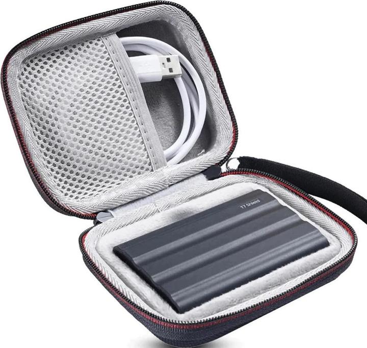 Actual product image Only-Bags.Store Hard Drive Carrying Case for Samsung T7 Touch SSD. Shockproof hard case organiser