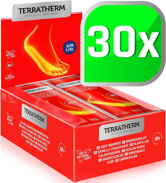 TerraTherm 30 paires de semelles chauffantes taille M (39-41)