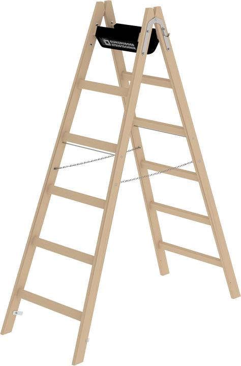 Produktbild Munk Sprossen-Stehleiter Holz 2x6 Sprossen (Stehleiter, 179 cm)