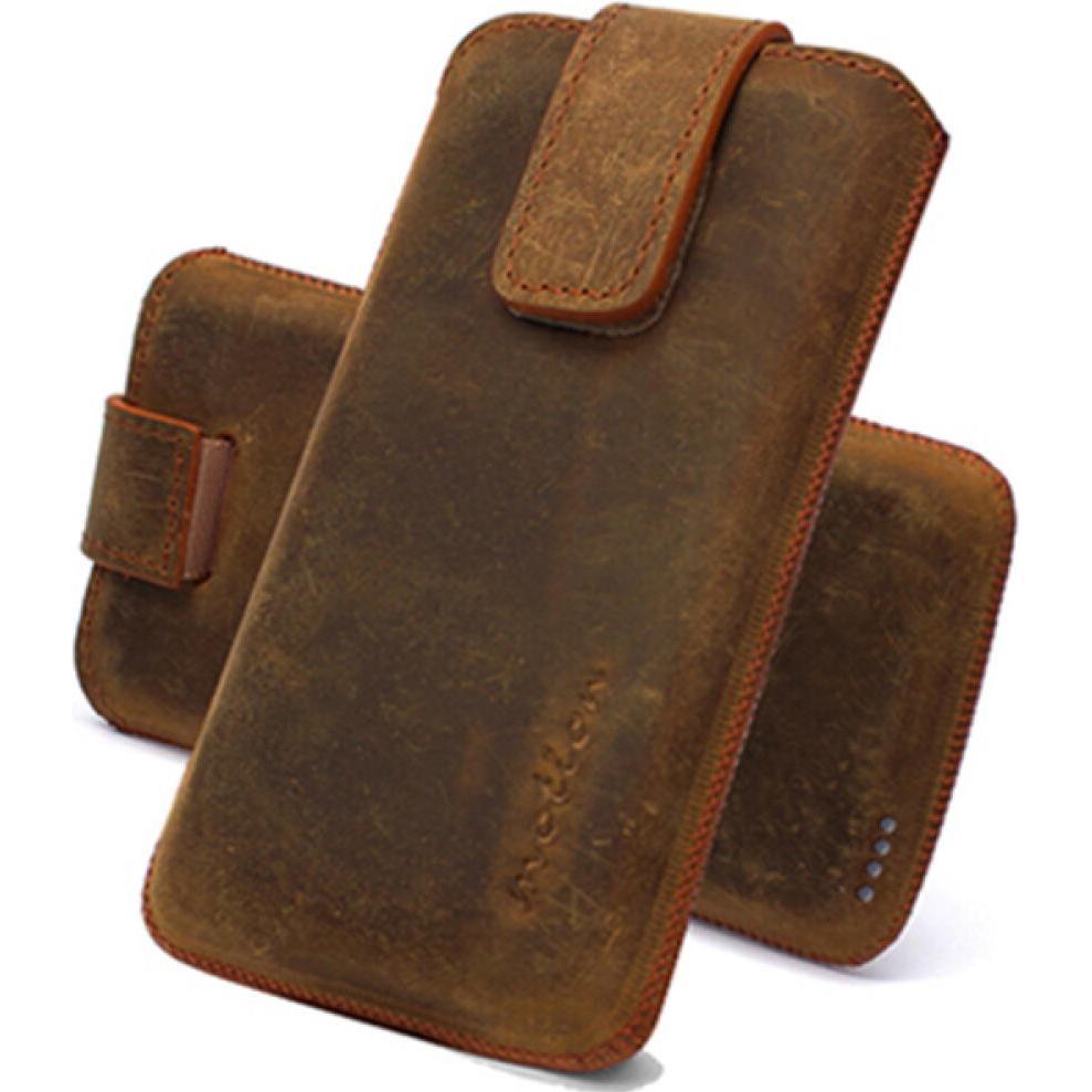 Motion Custodia in pelle Slide HTC One M9 - Tabacco (HTC One M9), Cover smartphone