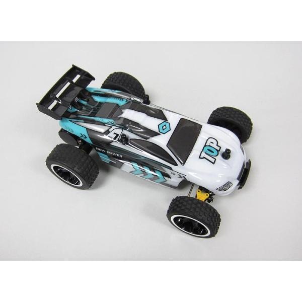 Megaleg High Speed Fjernstyret Truggy 1:18 2.4G, Hvid/blå