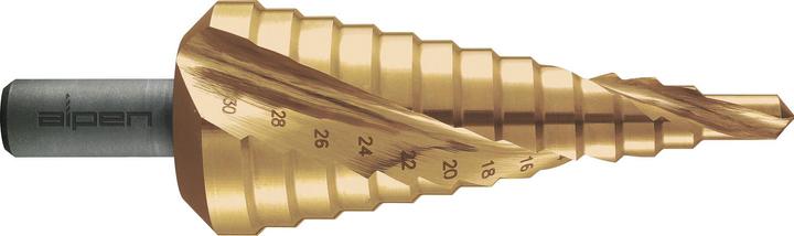 Actual product image Alpen HSS-ECo step drill size 3 Ø 6-30 TiN-coated (6-30mm)