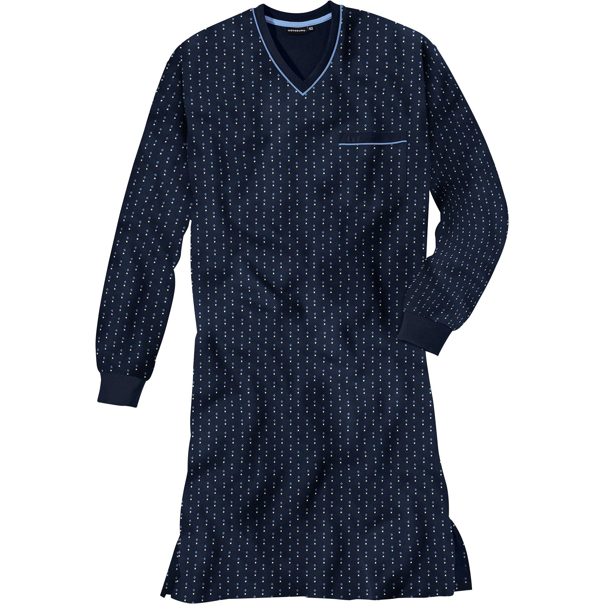 Thumbnail - Götzburg, Herren, Pyjama, Herren-Nachthemd, Blau, (58)