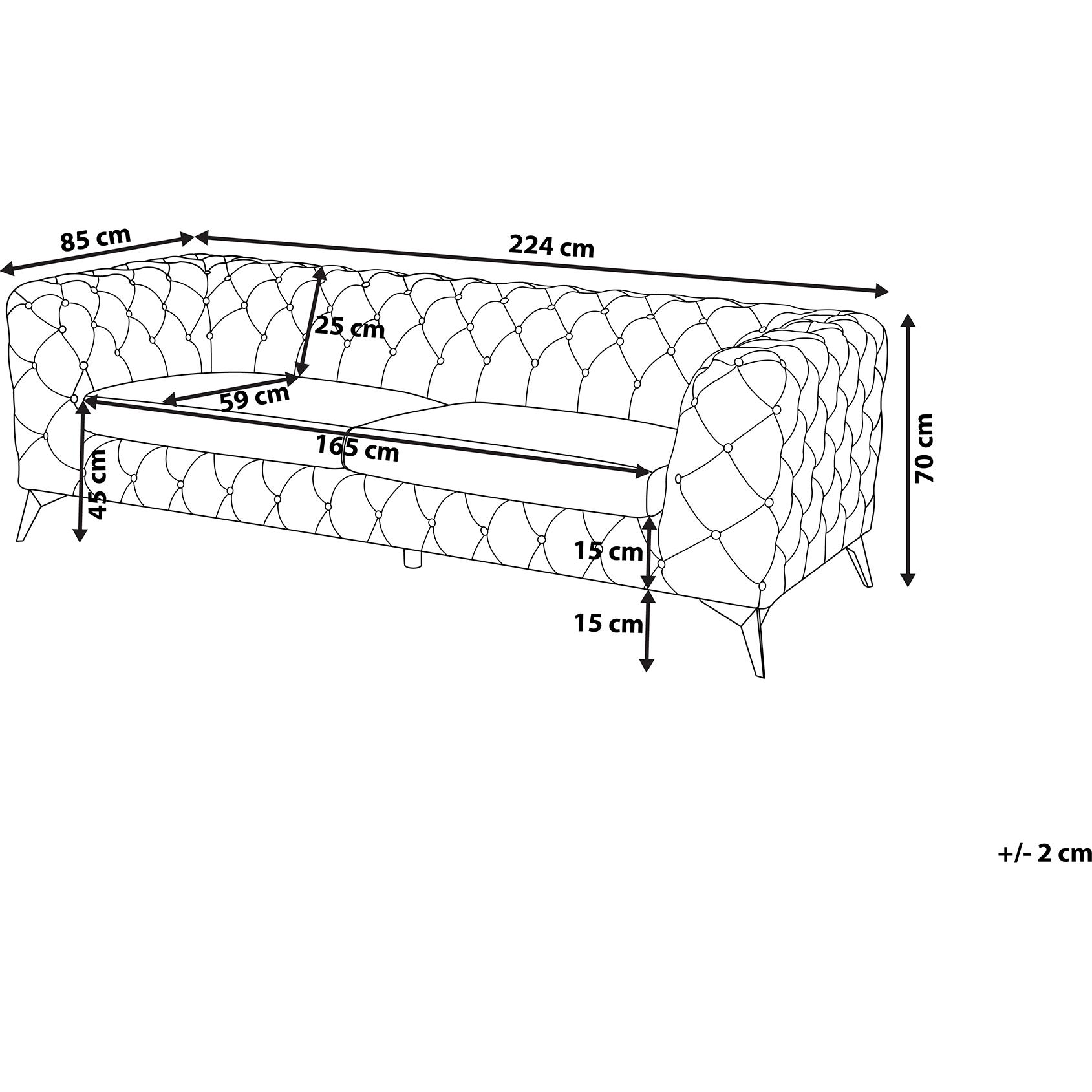 Thumbnail - Beliani, Sofa, Sotra (3-Sitzer)