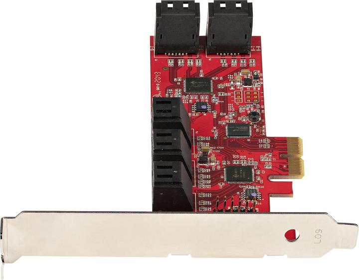 Actual product image StarTech com Carte PCI Express SATA 10 ports - Carte Contrôleur PCIe SATA - 6Gbps - ASM1166 Non-Raid