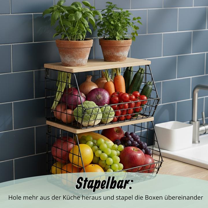 Produktbild Relaxdays Obstkorb Wandregal