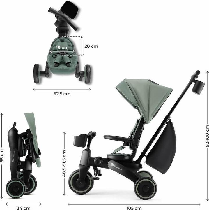 Produktbild KinderKraft Tricycle JAZZ 2 GREEN