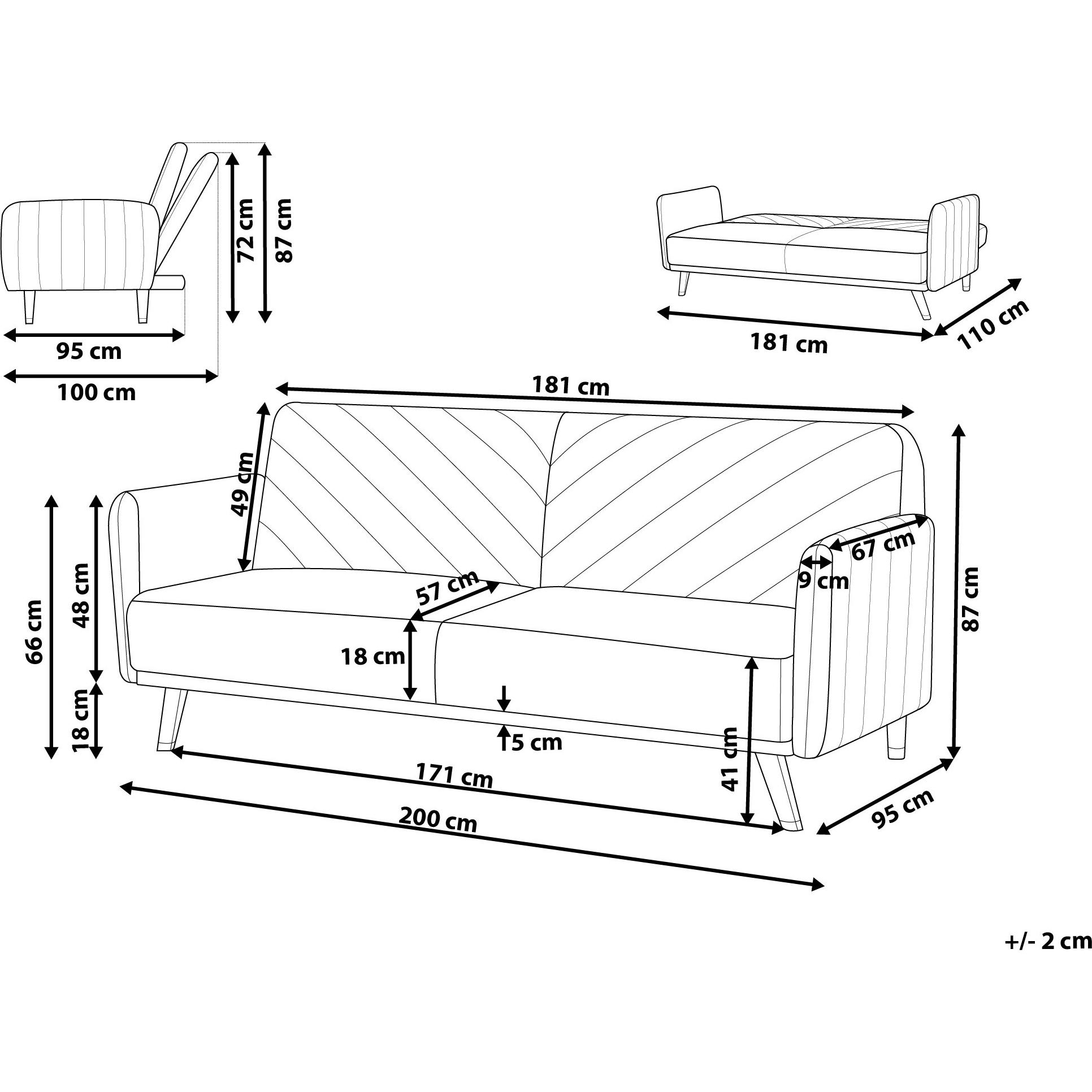 Thumbnail - Beliani, Sofa, Senja (Bettsofa)