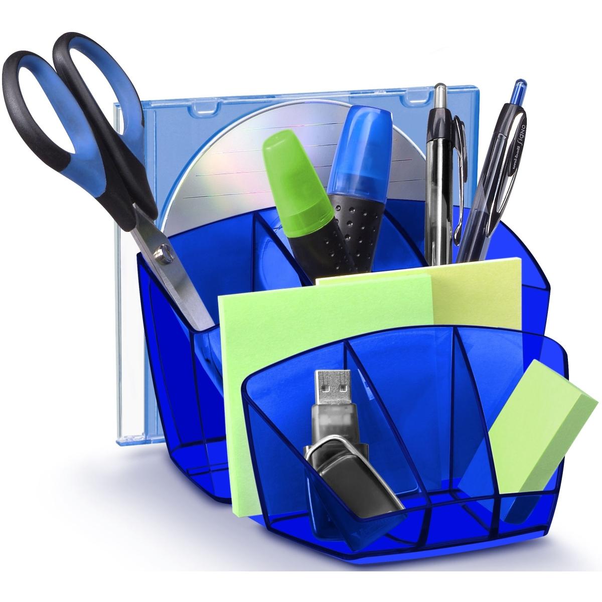 Cep, Accessori scrivania, Faretra multipla Happy a 8 scomparti blu oltremare