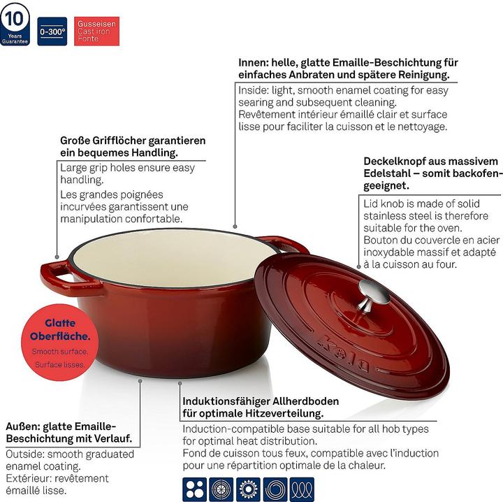 Actual product image Kela Calido (24 cm, Casserole + Stewpot, Cast iron)