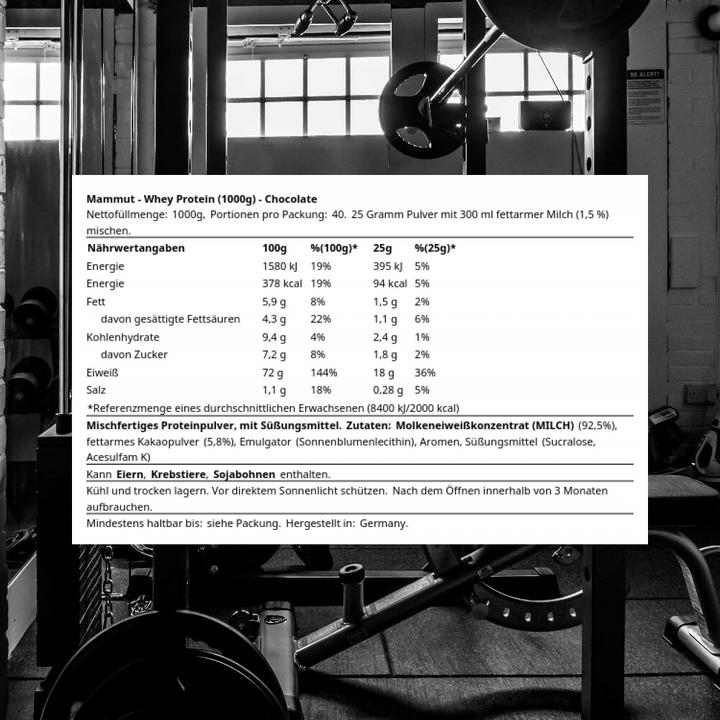 Actual product image Mammut Whey Protein (Chocolate, 1 pcs., 1000 g)
