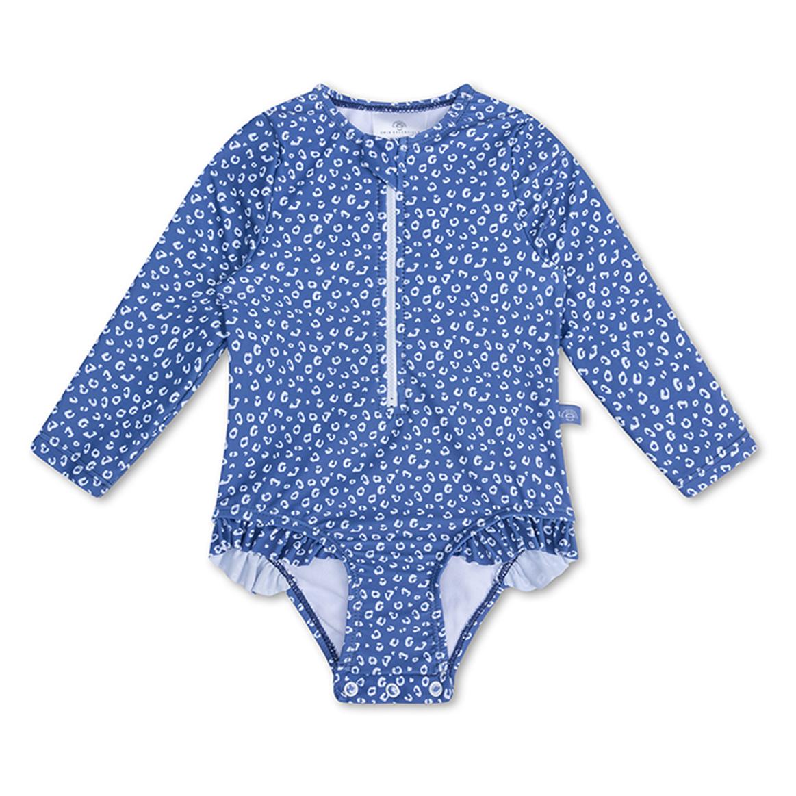 Swim Essentials, Mädchen, Badeanzüge, Schwimmanzug Mädchen 62/68 Blue Leopard, Blau, (62)