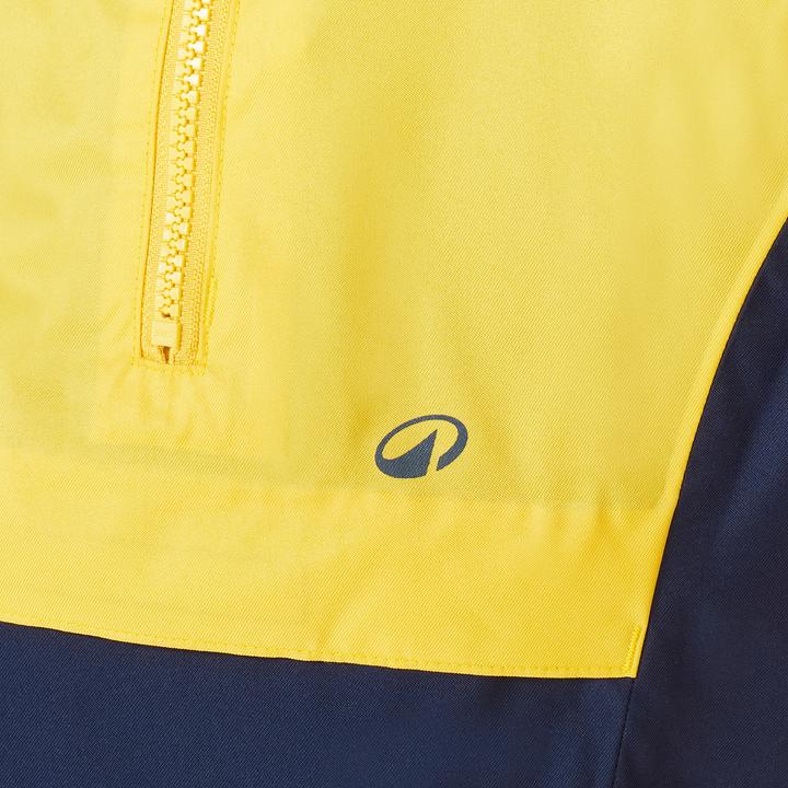 Actual product image Tribord Spray top sailing/kayak kids windproof - Sailing 100 yellow/navy blue