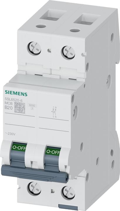 Immagine prodotto Siemens Interruttore 230V 6kA 1+N B 20A 5