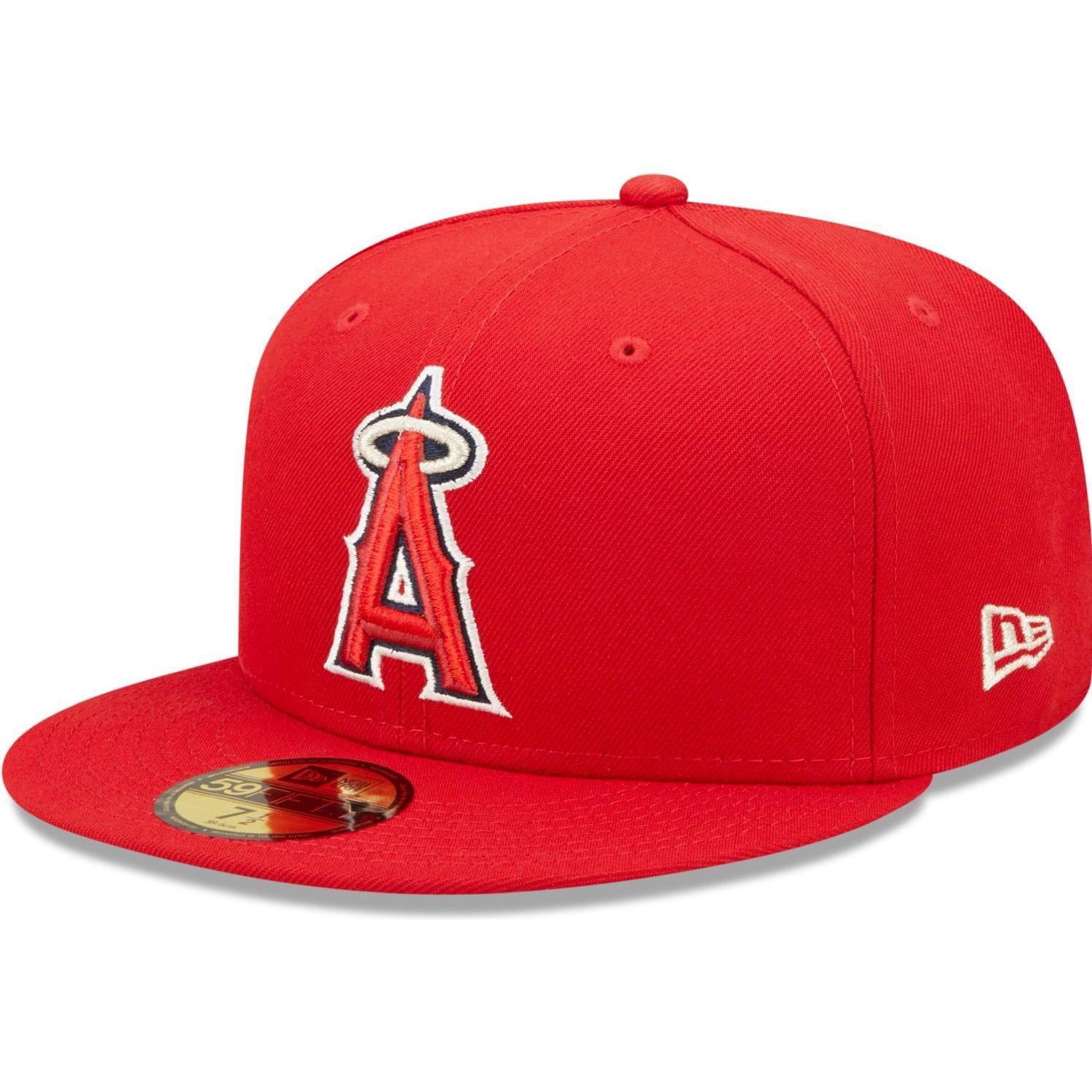 New Era, Herren, Cap, 59Fifty Authentic Onfield Los Angeles Angels, Rot, (7 5/8)