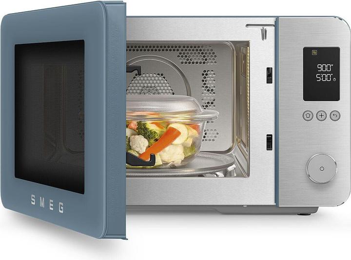 Image du produit Smeg Kombi-Mikrowelle MOC02SBMEU, 9 Fkt, 2100W, Sturmblau matt (27 l)
